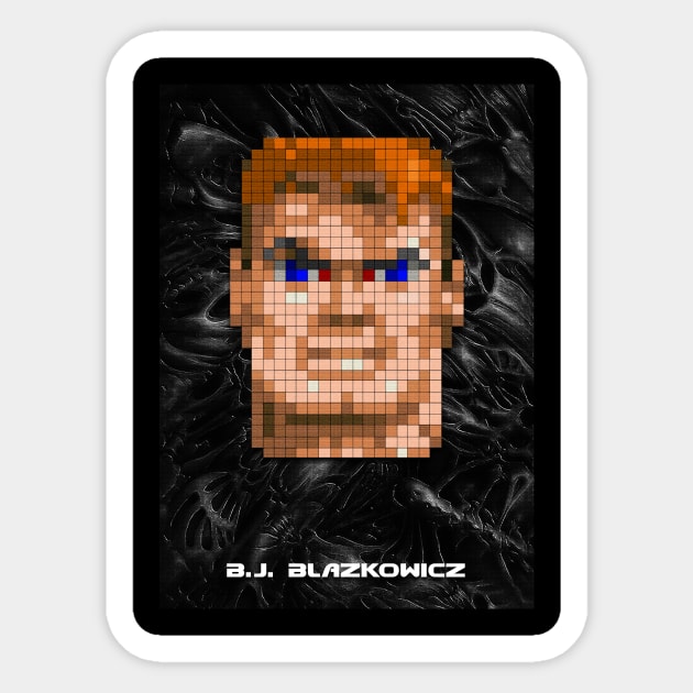 B.J. Blazkowicz Sticker by Beegeedoubleyou